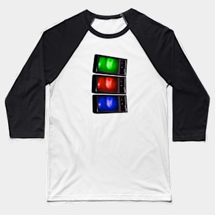 90's CRT Television Collage Baseball T-Shirt